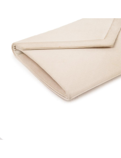 Pochette CHRISTIAN DIOR satin duchesse beige Vintage