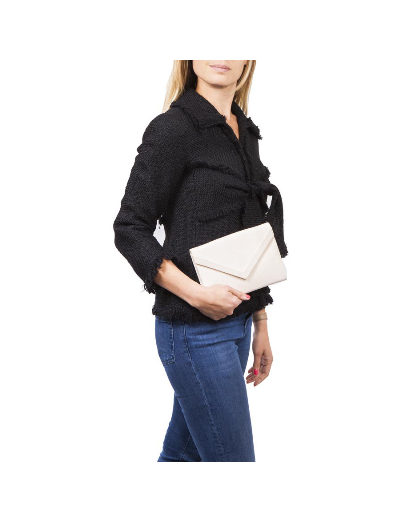 Pochette CHRISTIAN DIOR satin duchesse beige Vintage