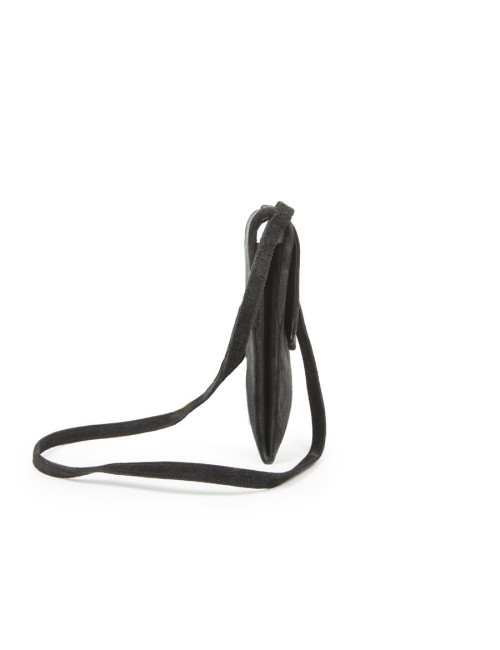 Pochette HERMES daim noir Vintage 
