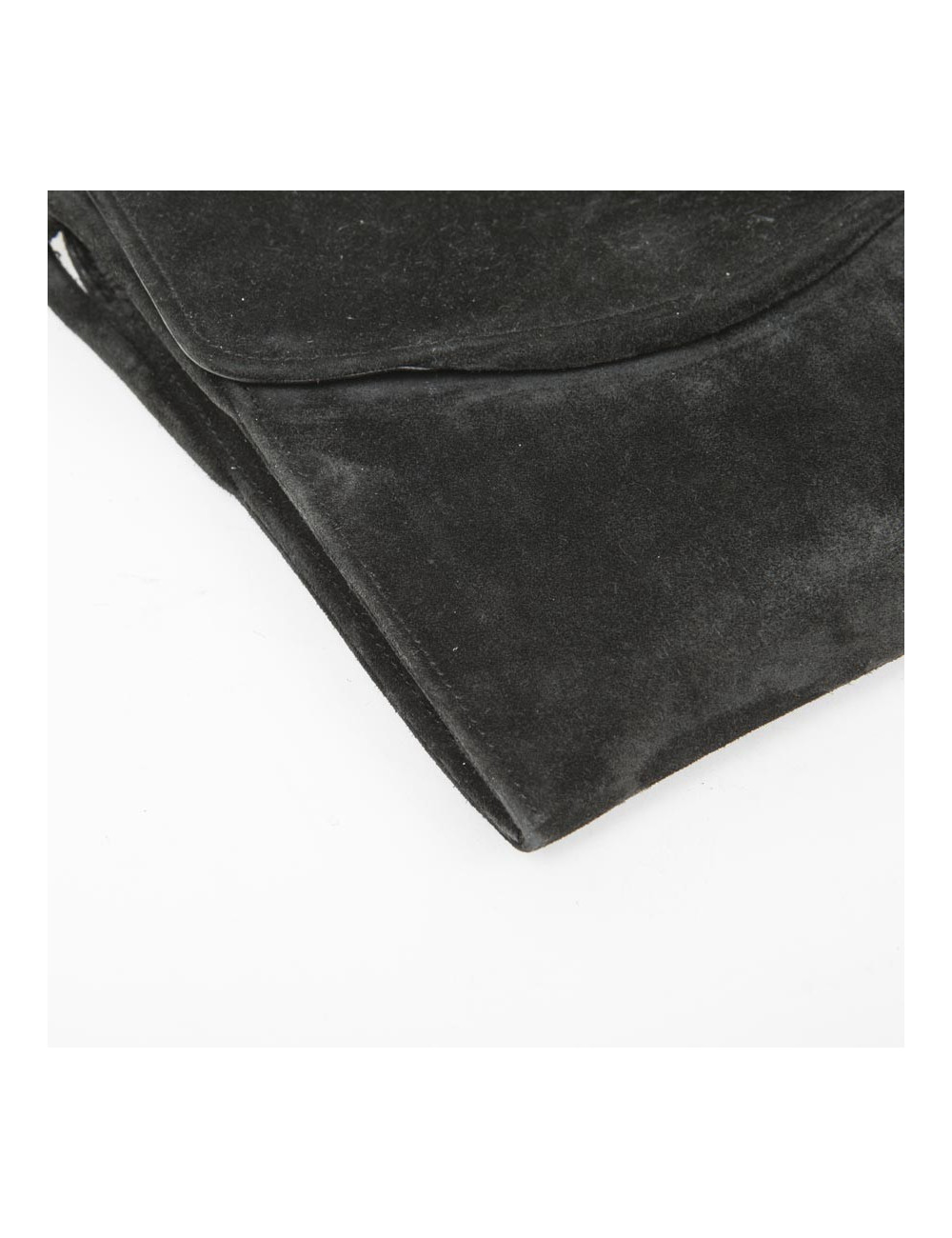 Pochette HERMES daim noir Vintage 