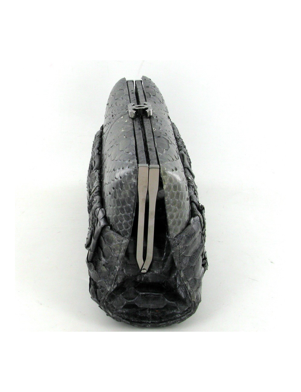Pochette CHANEL en python gris