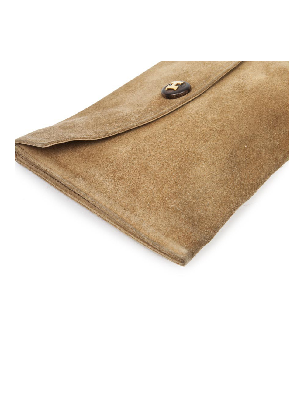 Pochette HERMES en daim 