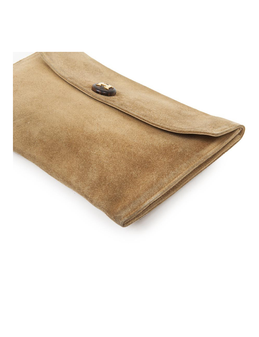 Pochette HERMES en daim 