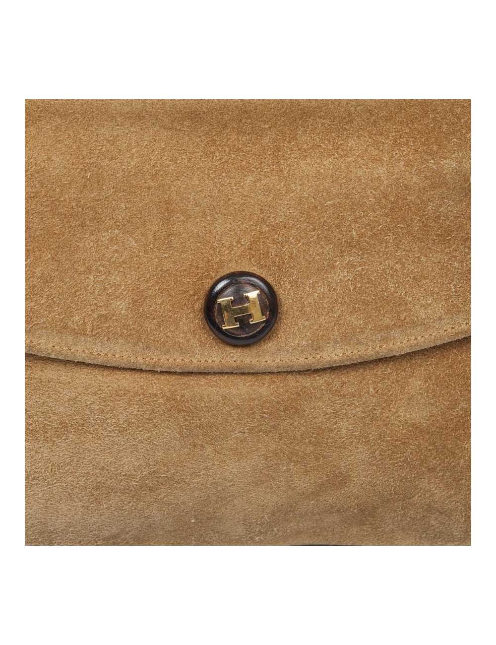 Pochette HERMES en daim 