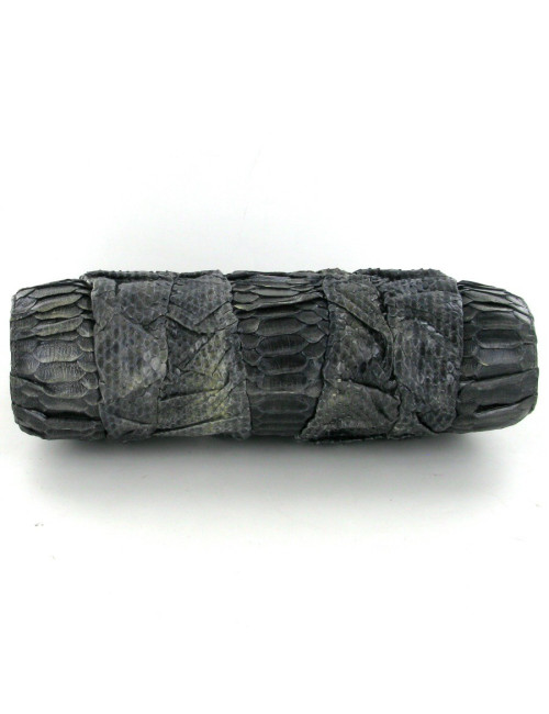 Pochette CHANEL en python gris