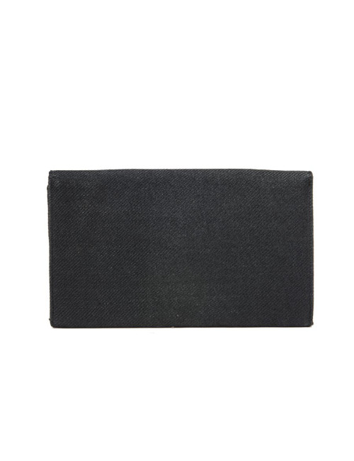 Pochette CHRISTIAN DIOR Vintage en tissu noir satiné