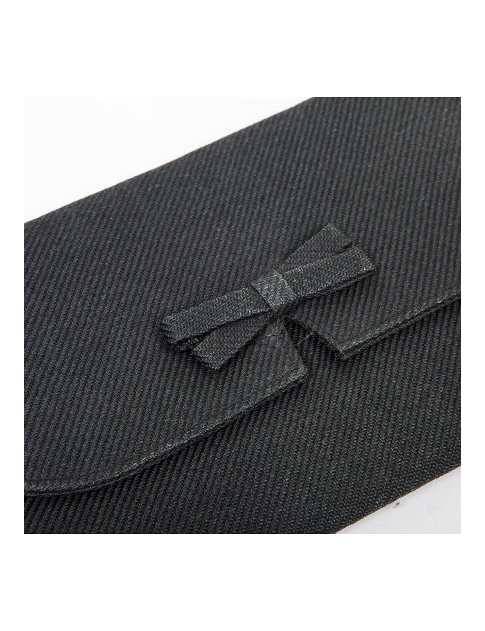 Pochette CHRISTIAN DIOR Vintage en tissu noir satiné