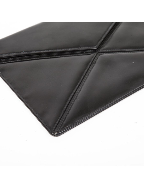 Pochette Vintage cuir verni noir