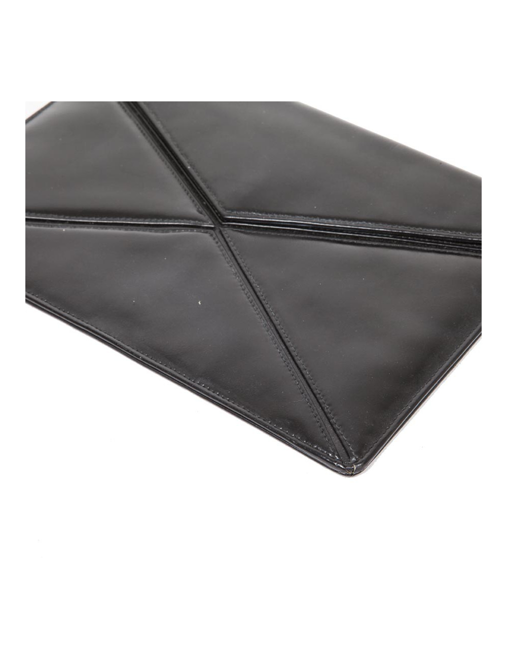 Pochette Vintage cuir verni noir