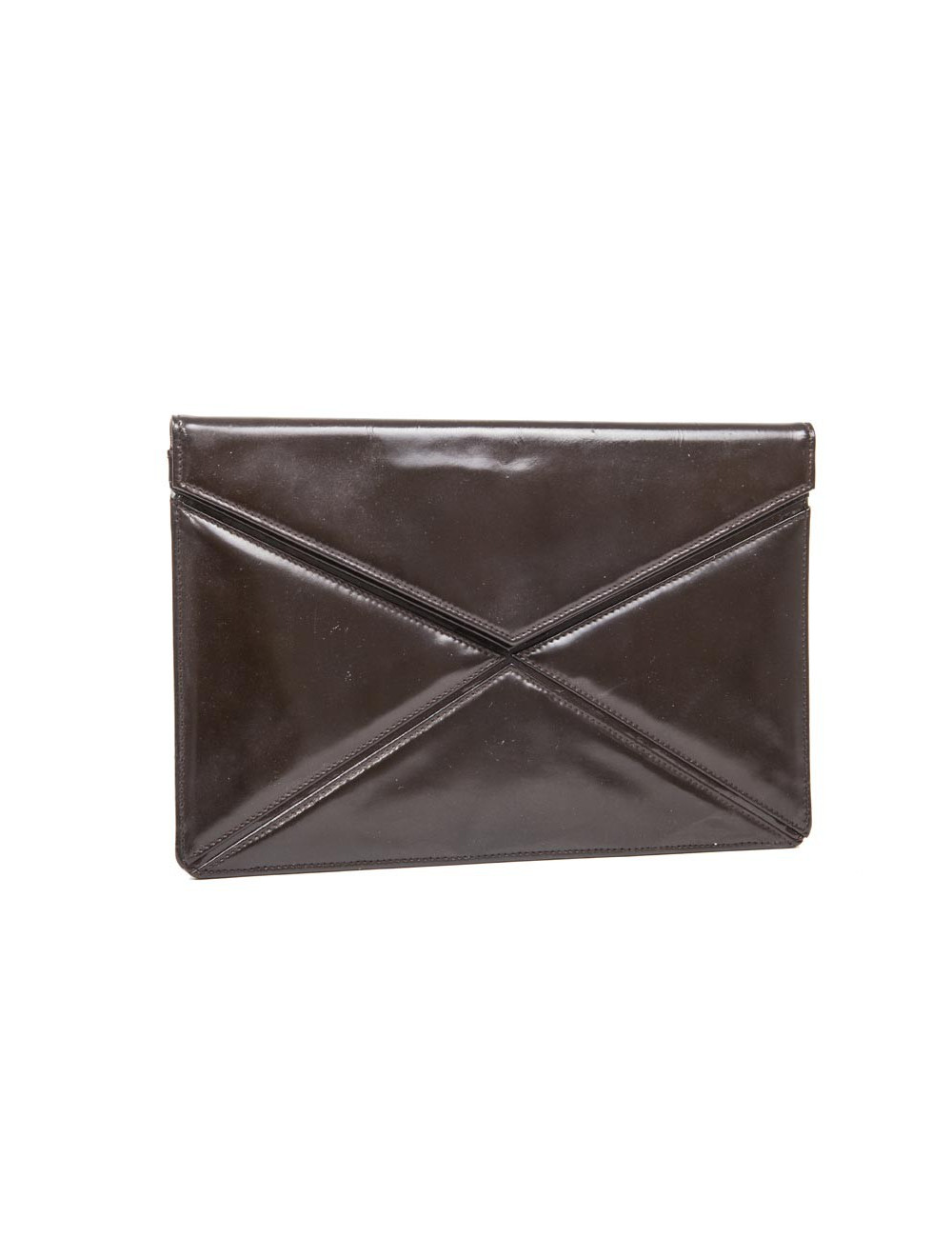 Pochette CHRISTIAN DIOR Vintage cuir verni marron