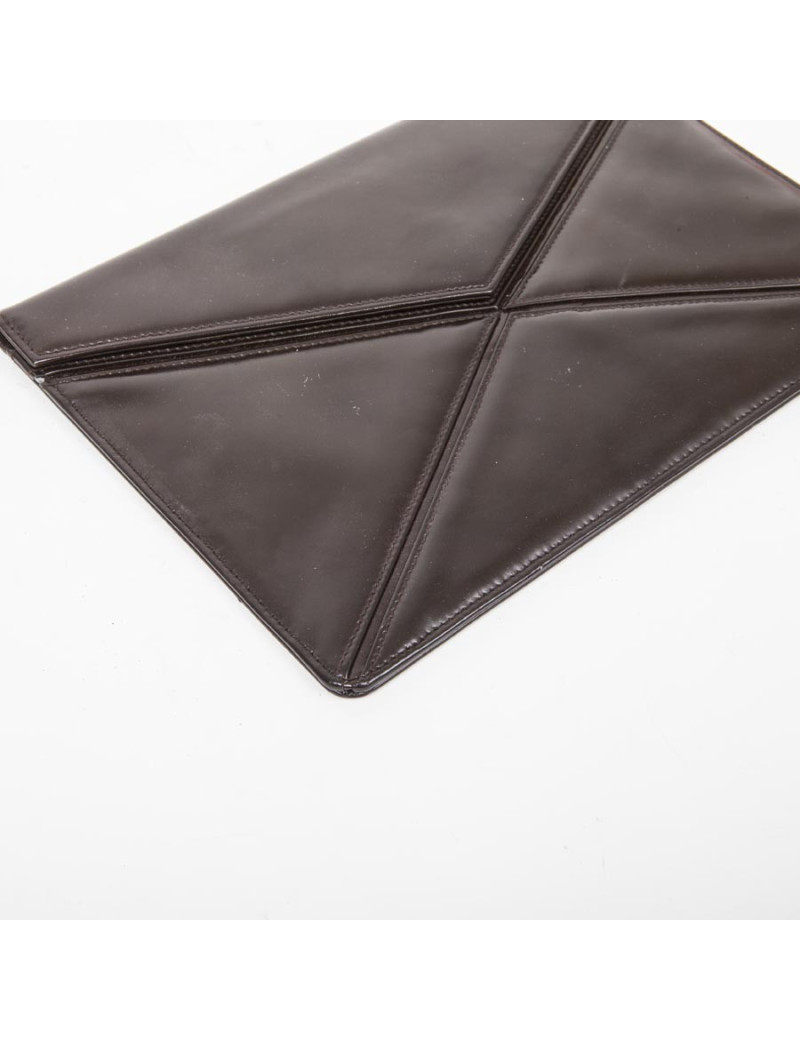 Pochette CHRISTIAN DIOR Vintage cuir verni marron