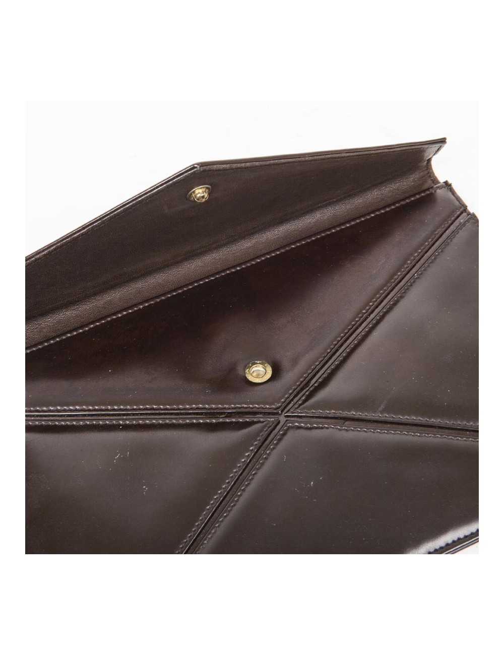 Pochette CHRISTIAN DIOR Vintage cuir verni marron