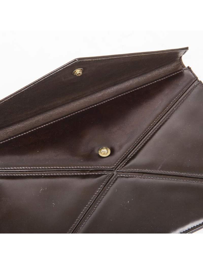 Pochette CHRISTIAN DIOR Vintage cuir verni marron