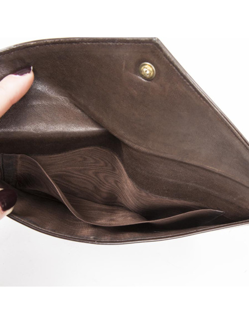 Pochette CHRISTIAN DIOR Vintage cuir verni marron