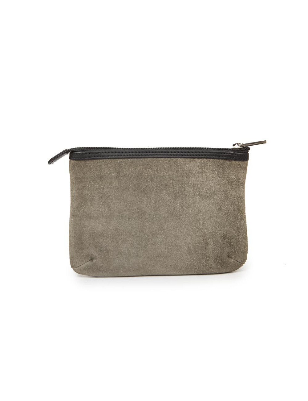 Pochette  zippée LOEWE en veau velours vert 