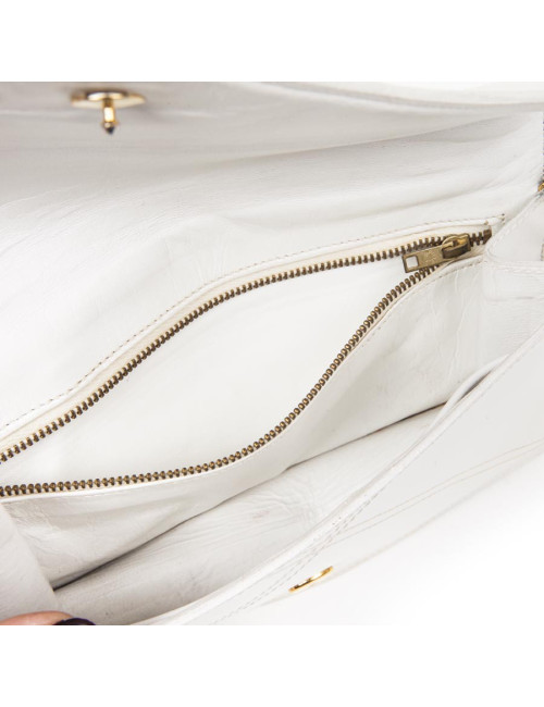 Sac sans marque en cuir blanc