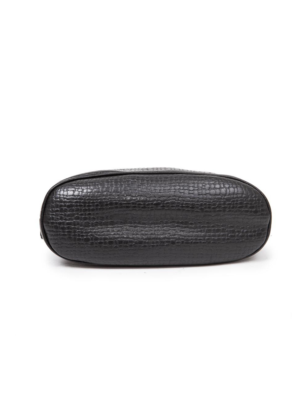 Mini sac COURREGES cuir grainé noir Vintage