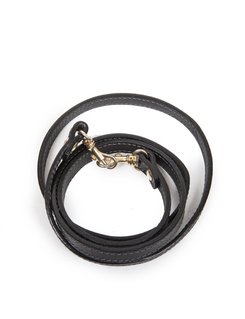 Mini sac COURREGES cuir grainé noir Vintage