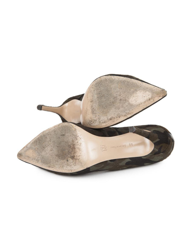 Escarpins GIANVITO ROSSI T40.5 poulain façon camouflage militaire