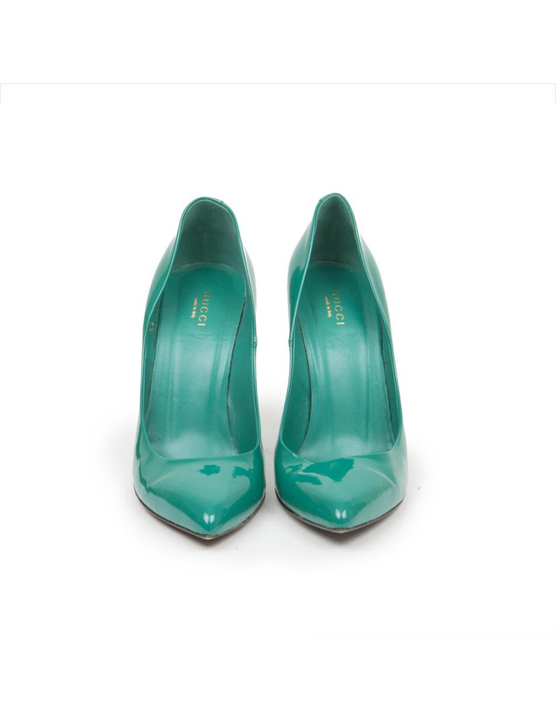 GUCCI pumps in green patent leather size 39.5EU