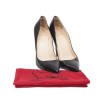 CHRISTIAN LOUBOUTIN pumps in black smooth lamb leather size 40.5EU