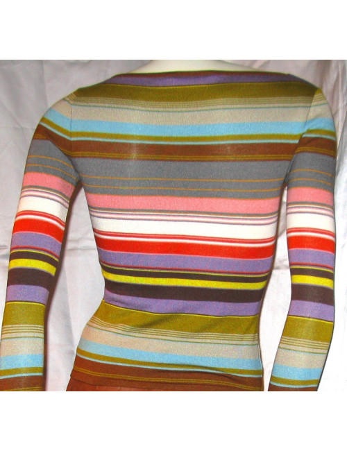 Top CÉLINE en maille multi-couleur TS