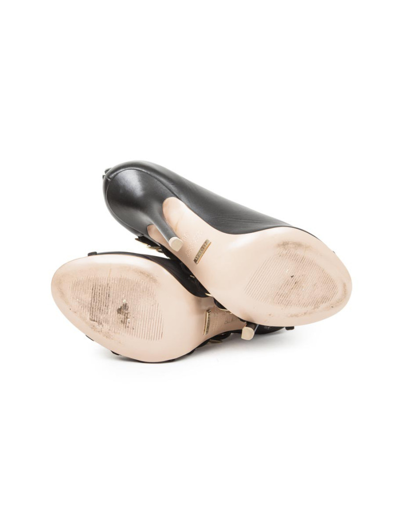 Escarpins fermés GREYMER T 38 noirs avec chaines couleur or