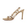 VALENTINO GARAVANI high sandals in beige gold silk size 37FR