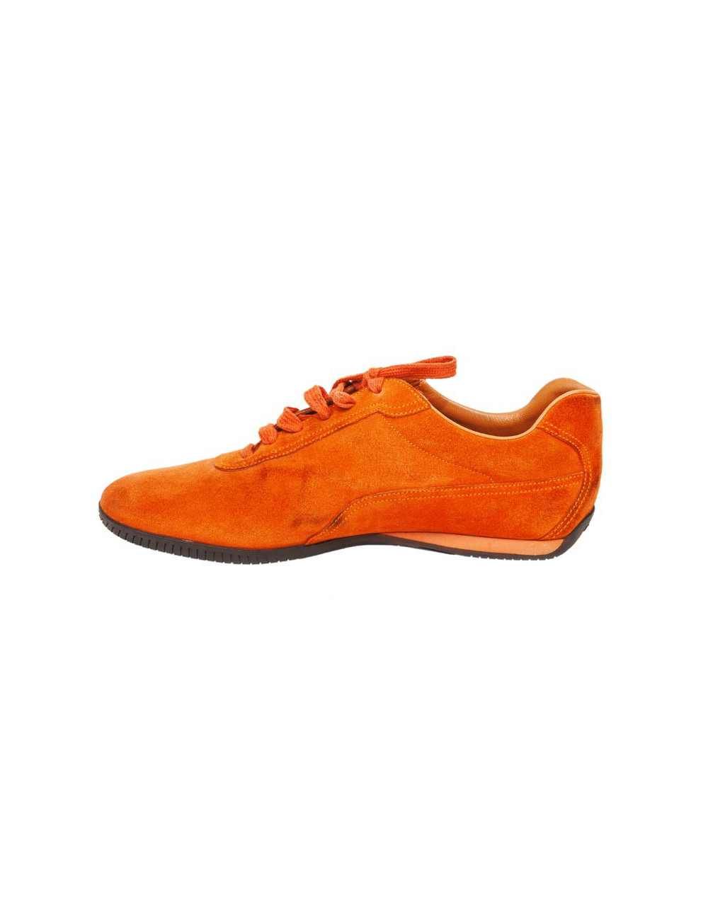 Baskets Homme HERMES T orange en daim