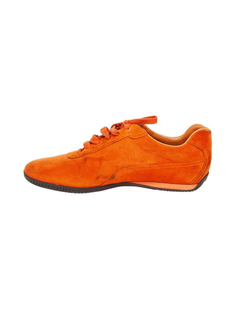 Baskets Homme HERMES T orange en daim