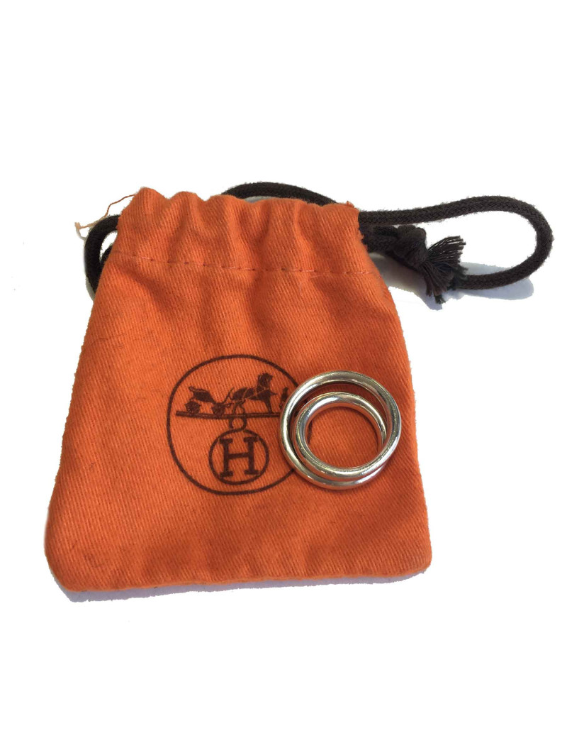 Bague HERMES modèle vertige T54 en argent massif