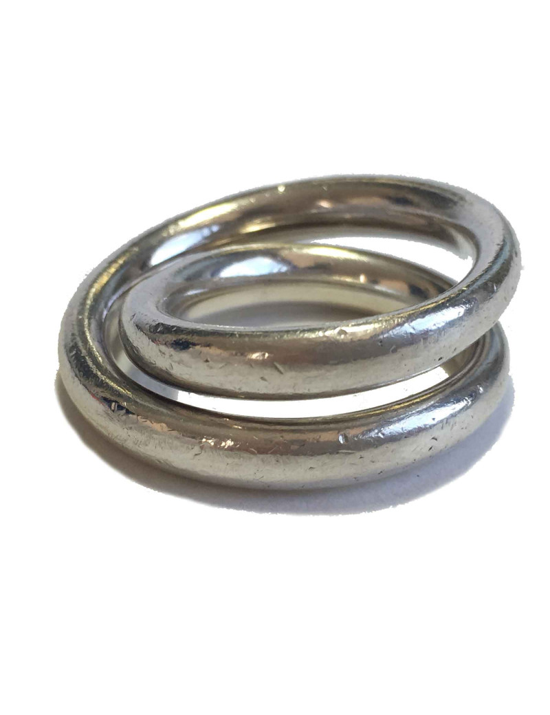 Bague HERMES modèle vertige T54 en argent massif