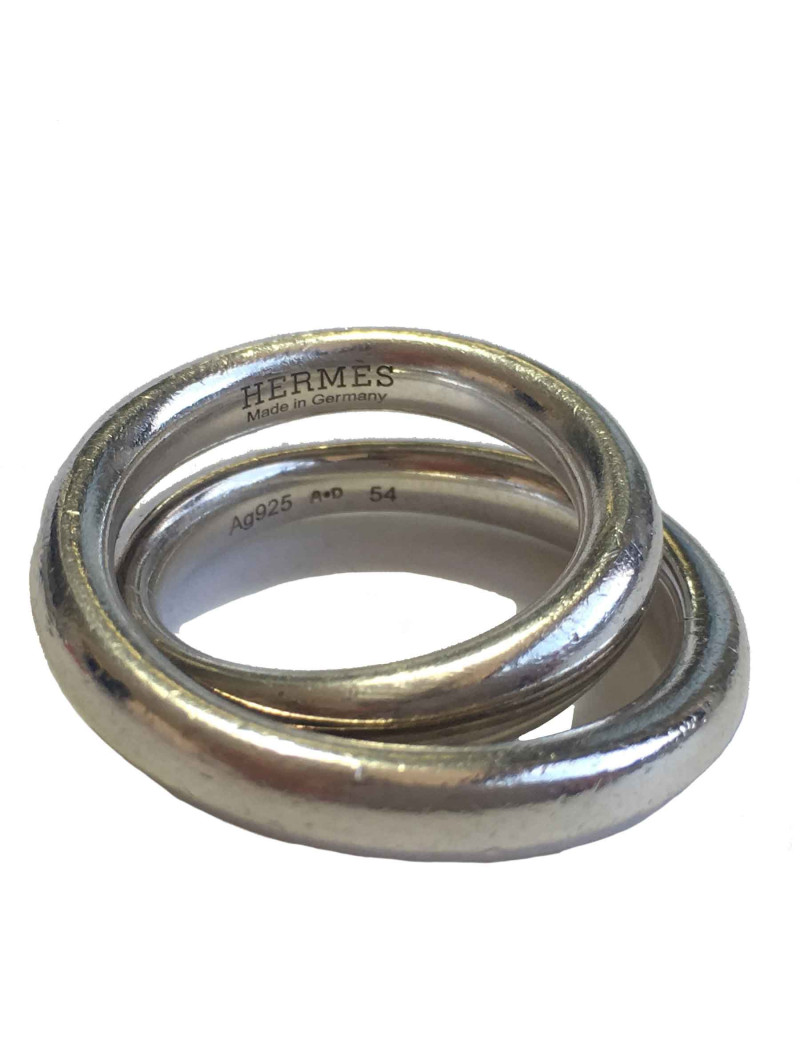 Bague HERMES modèle vertige T54 en argent massif