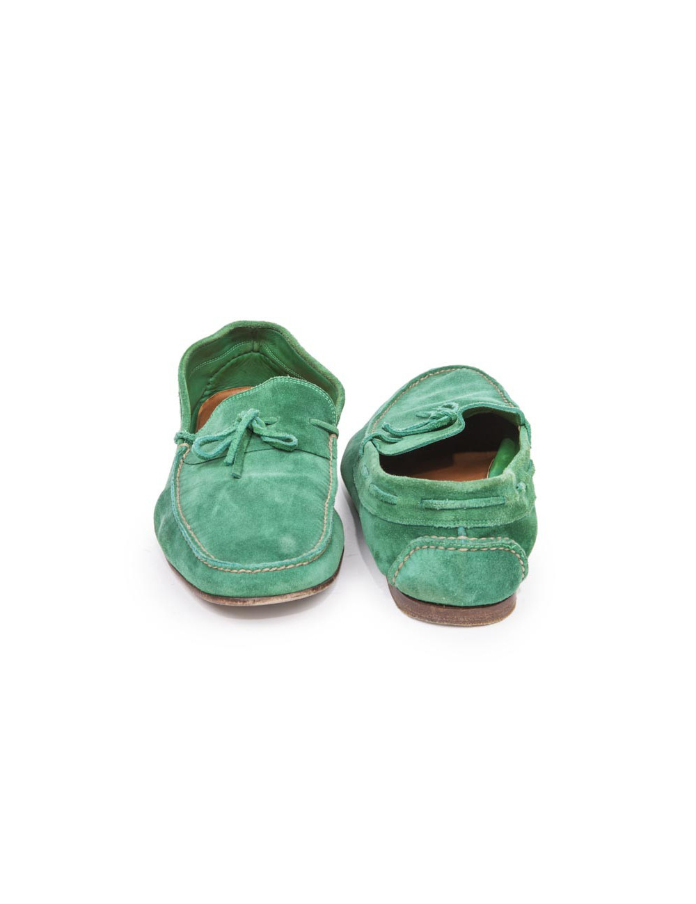 Mocassins Homme HERMES T 44 en daim vert