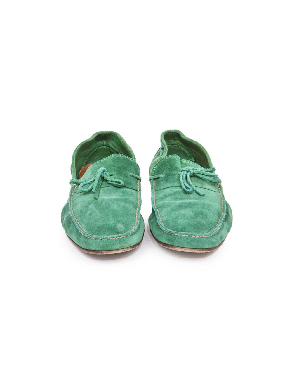Mocassins Homme HERMES T 44 en daim vert