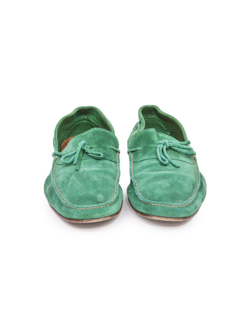 Mocassins Homme HERMES T 44 en daim vert