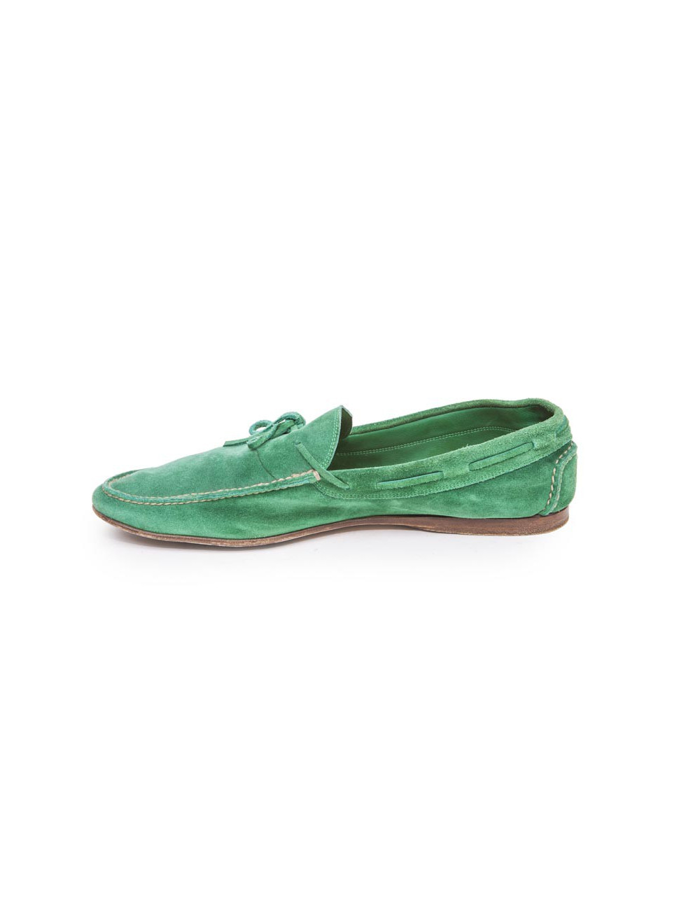 Mocassins Homme HERMES T 44 en daim vert