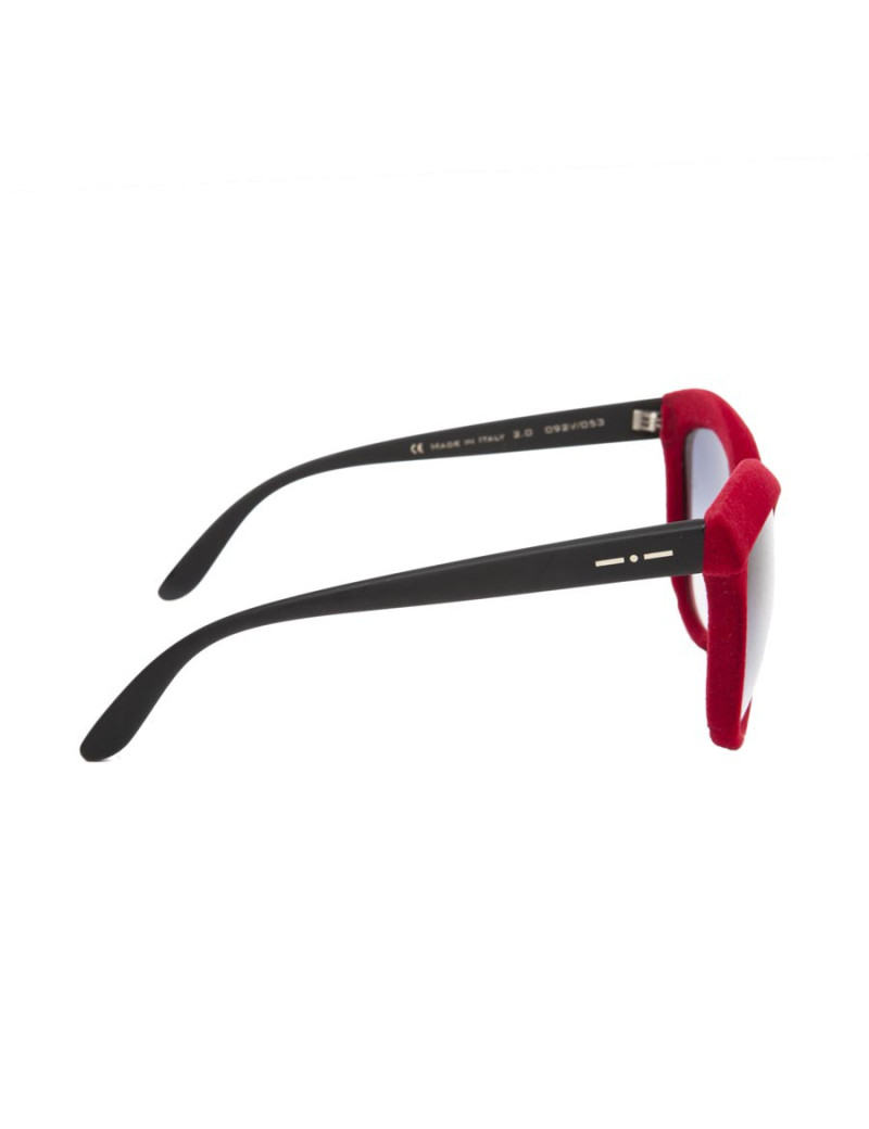Lunettes de soleil ITALIA INDEPENDANT avec monture de velour rouge