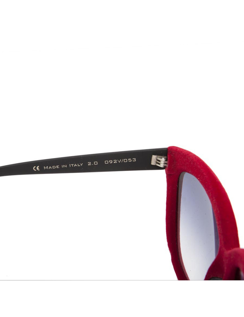 Lunettes de soleil ITALIA INDEPENDANT avec monture de velour rouge