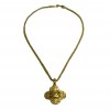 Sautoir CHANEL Collection 1995 vintage pendentif et chaîne en métal doré
