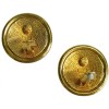 Boucles d'oreille clips CHANEL Vintage en métal doré
