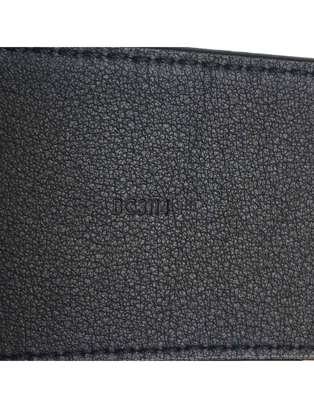  Ceinture LOUIS VUITTON T90  mixte LV initiales en cuir lisse noir