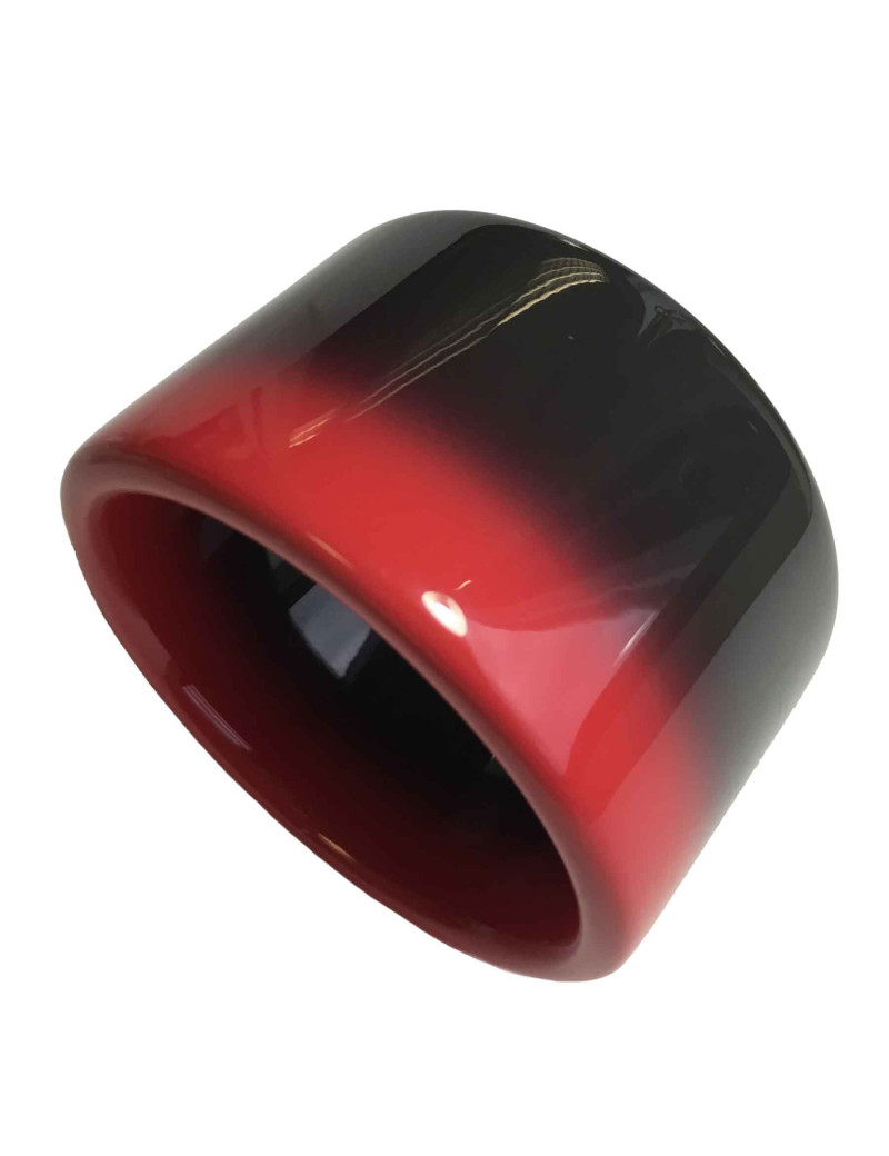 Bracelet HERMÈS en bois laqué rouge et gris