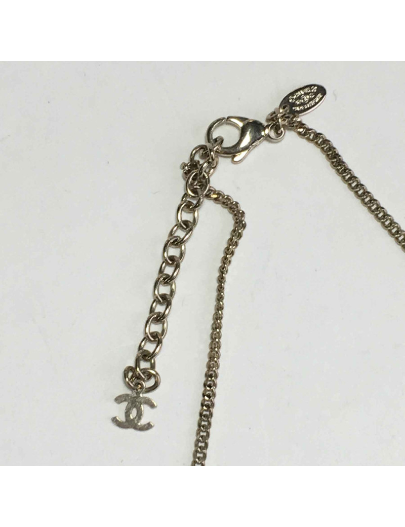 Collier pendentif CHANEL boule CC inclusion de perles nacrées