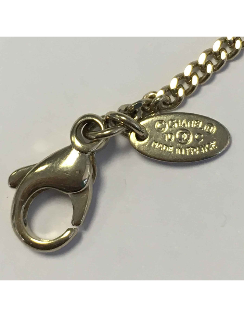 Collier pendentif CHANEL boule CC inclusion de perles nacrées