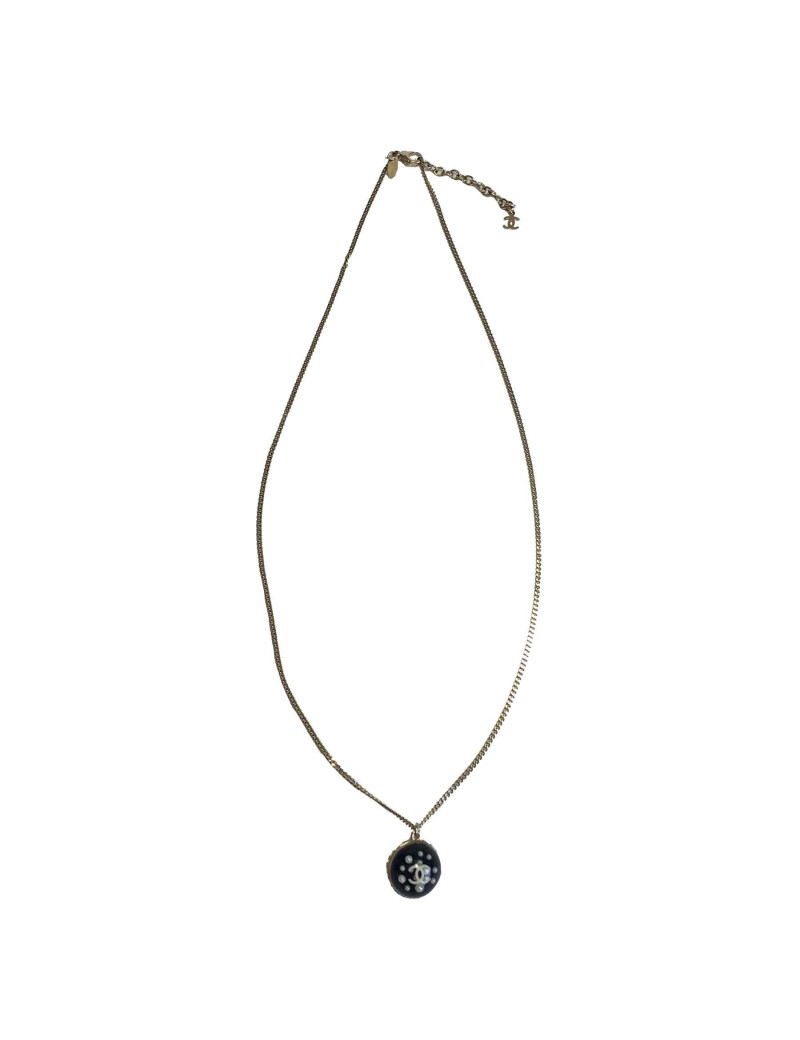 Collier pendentif CHANEL boule CC inclusion de perles nacrées