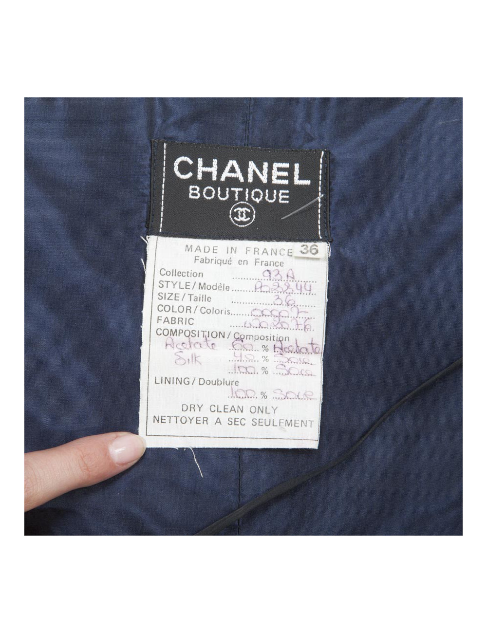 Robe CHANEL longue et fluide bleu