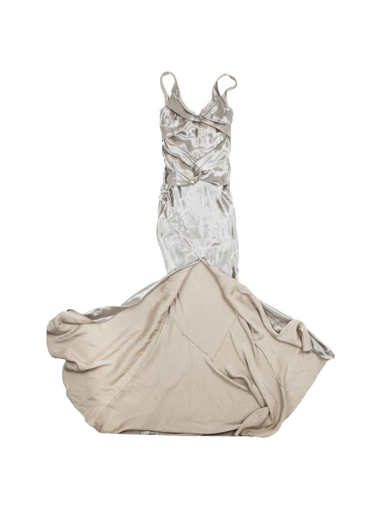 Robe CHRISTIAN DIOR longue ocre