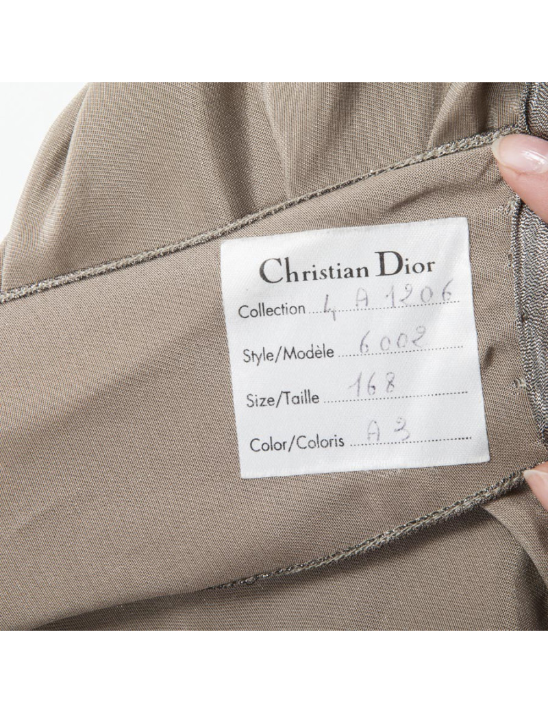 Robe CHRISTIAN DIOR longue ocre
