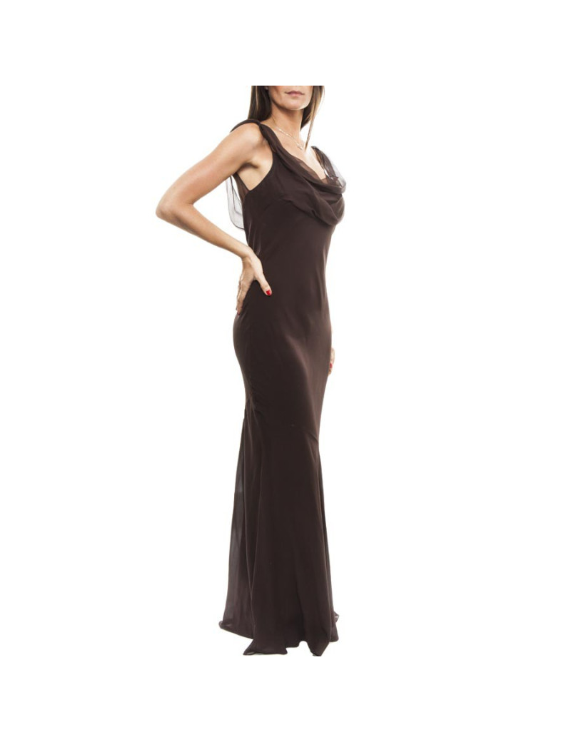 Robe CHRISTIAN DIOR longue marron